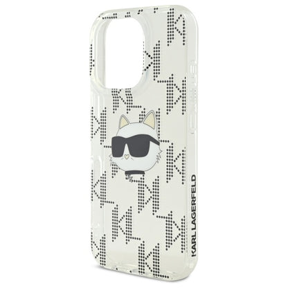 Deksel for Apple iPhone 16 Pro, Karl Lagerfeld, IML Luxury Electroplated Choupette's Head, Gjennomsiktig
