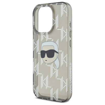 Deksel for Apple iPhone 16 Pro, Karl Lagerfeld, IML Luxury Electroplated Karl's Head, Svart