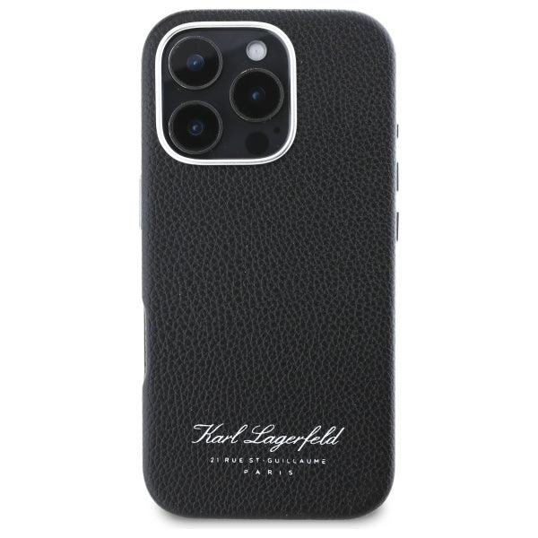 Deksel for Apple iPhone 16 Pro, Karl Lagerfeld, RSG, Svart