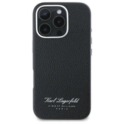 Deksel for Apple iPhone 16 Pro, Karl Lagerfeld, RSG, Svart