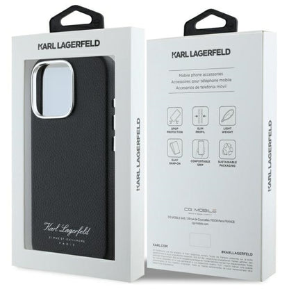 Deksel for Apple iPhone 16 Pro, Karl Lagerfeld, RSG, Svart