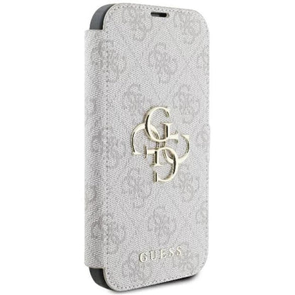 Deksel for Apple iPhone 16 Pro Max, Guess, 4G Book, Rosa