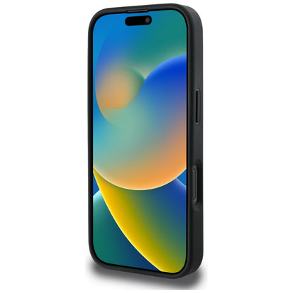 Deksel for Apple iPhone 16 Pro Max, Guess, 4G Grained Roses Big Logo, Svart