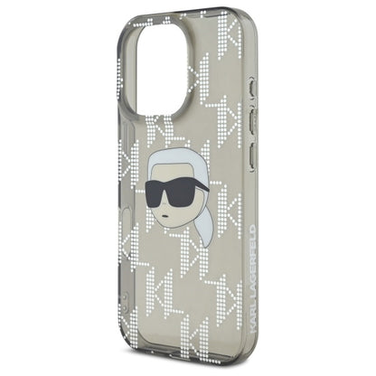 Deksel for Apple iPhone 16 Pro Max, Karl Lagerfeld, IML Luxury Electroplated Karl's Head, Svart