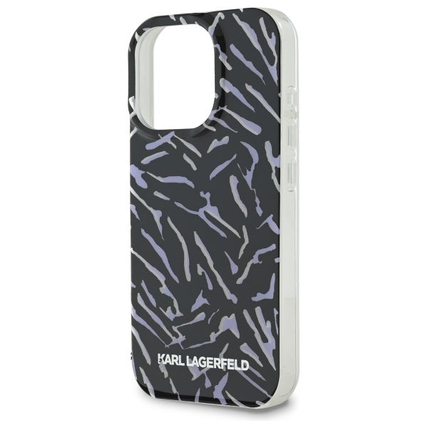 Deksel for Apple iPhone 16 Pro Max, Karl Lagerfeld, Zebra with Cord Strap, Lilla