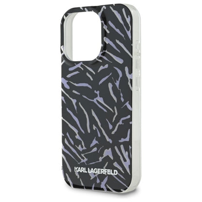 Deksel for Apple iPhone 16 Pro Max, Karl Lagerfeld, Zebra with Cord Strap, Lilla