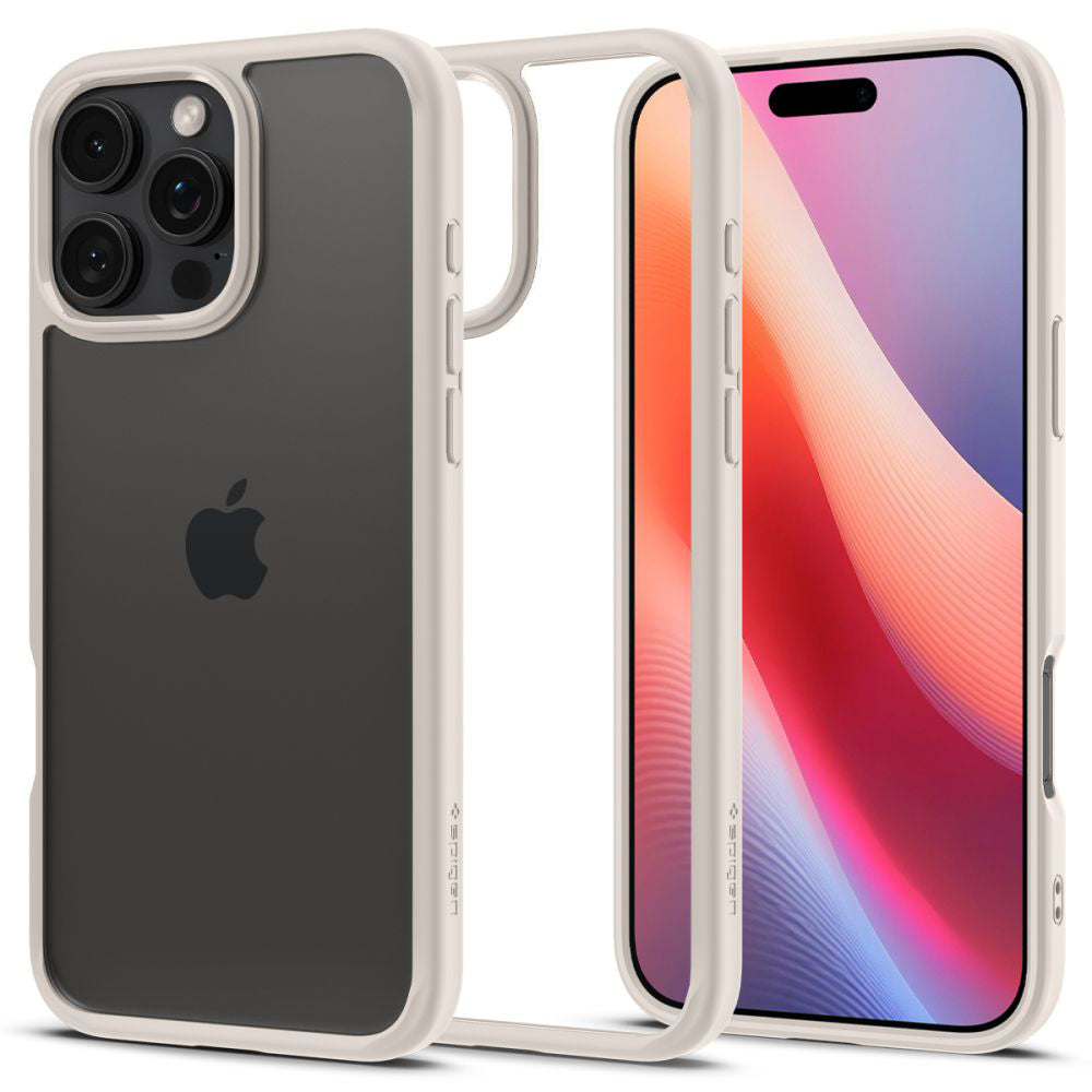 Deksel for Apple iPhone 16 Pro Max, Spigen, Ultra Hybrid, Beige ACS08385
