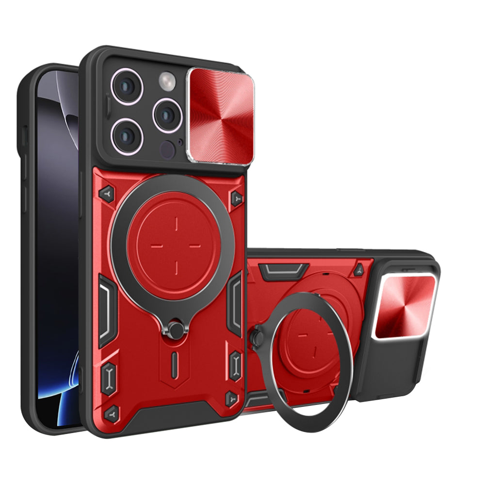 Deksel for Apple iPhone 16 Pro Max, Techsuit, CamGuard Pro, Rød