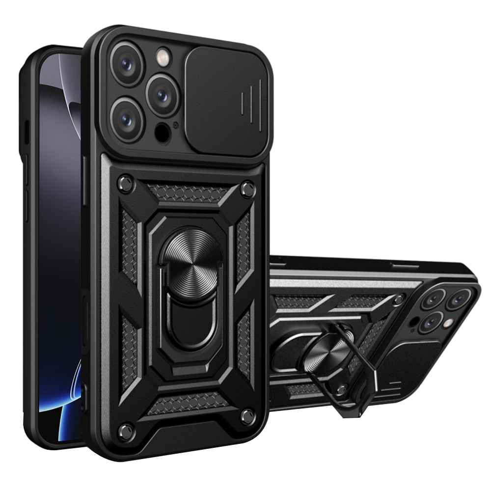 Deksel for Apple iPhone 16 Pro Max, Techsuit, CamShield, Svart