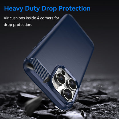 Deksel for Apple iPhone 16 Pro Max, Techsuit, Karbon, Blå
