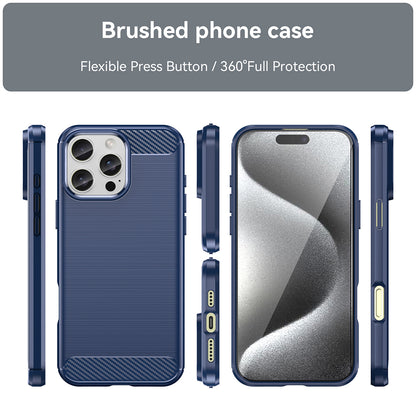 Deksel for Apple iPhone 16 Pro Max, Techsuit, Karbon, Blå