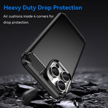 Deksel for Apple iPhone 16 Pro Max, Techsuit, Karbon, Svart