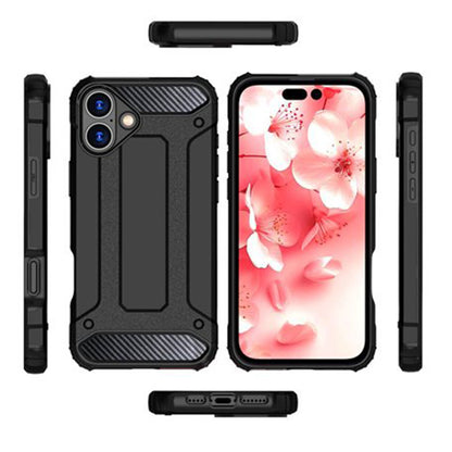 Deksel for Apple iPhone 16 Pro Max, Techsuit, Hybrid Armor, Svart