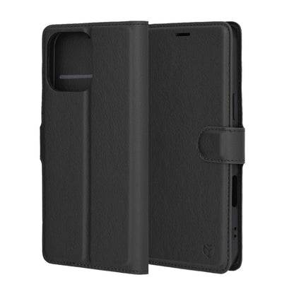 Deksel for Apple iPhone 16 Pro Max, Techsuit, Leather Folio, Svart