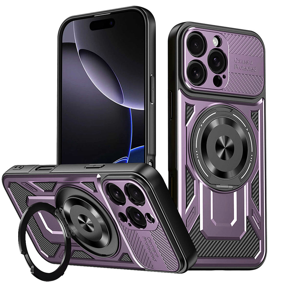 Deksel for Apple iPhone 16 Pro Max, Techsuit, RuggedCam, Lilla