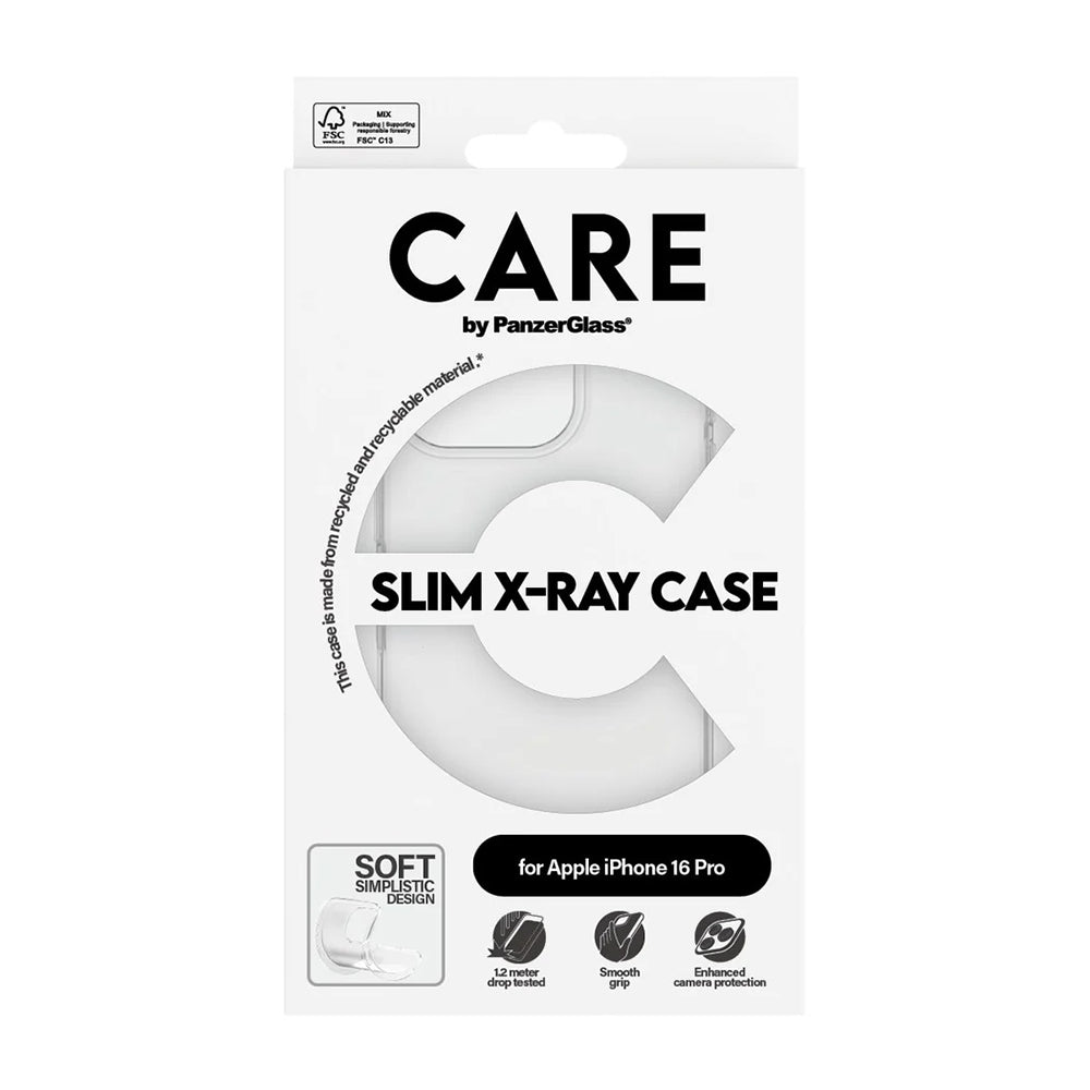 Deksel for Apple iPhone 16 Pro, PanzerGlass, Care Fashionable, Gjennomsiktig