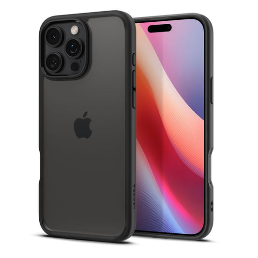 Deksel for Apple iPhone 16 Pro, Spigen, Ultra Hybrid, Matt Svart