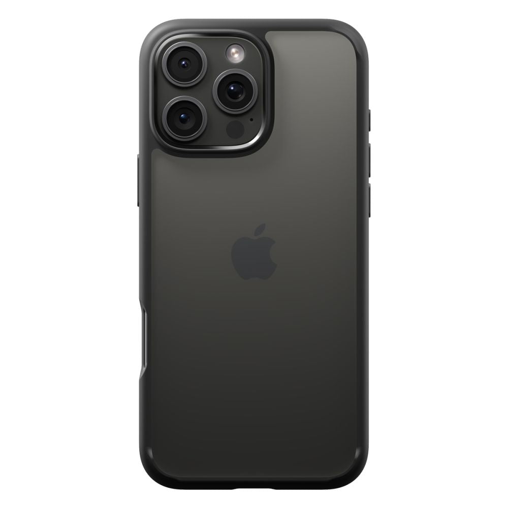 Deksel for Apple iPhone 16 Pro, Spigen, Ultra Hybrid, Matt Svart
