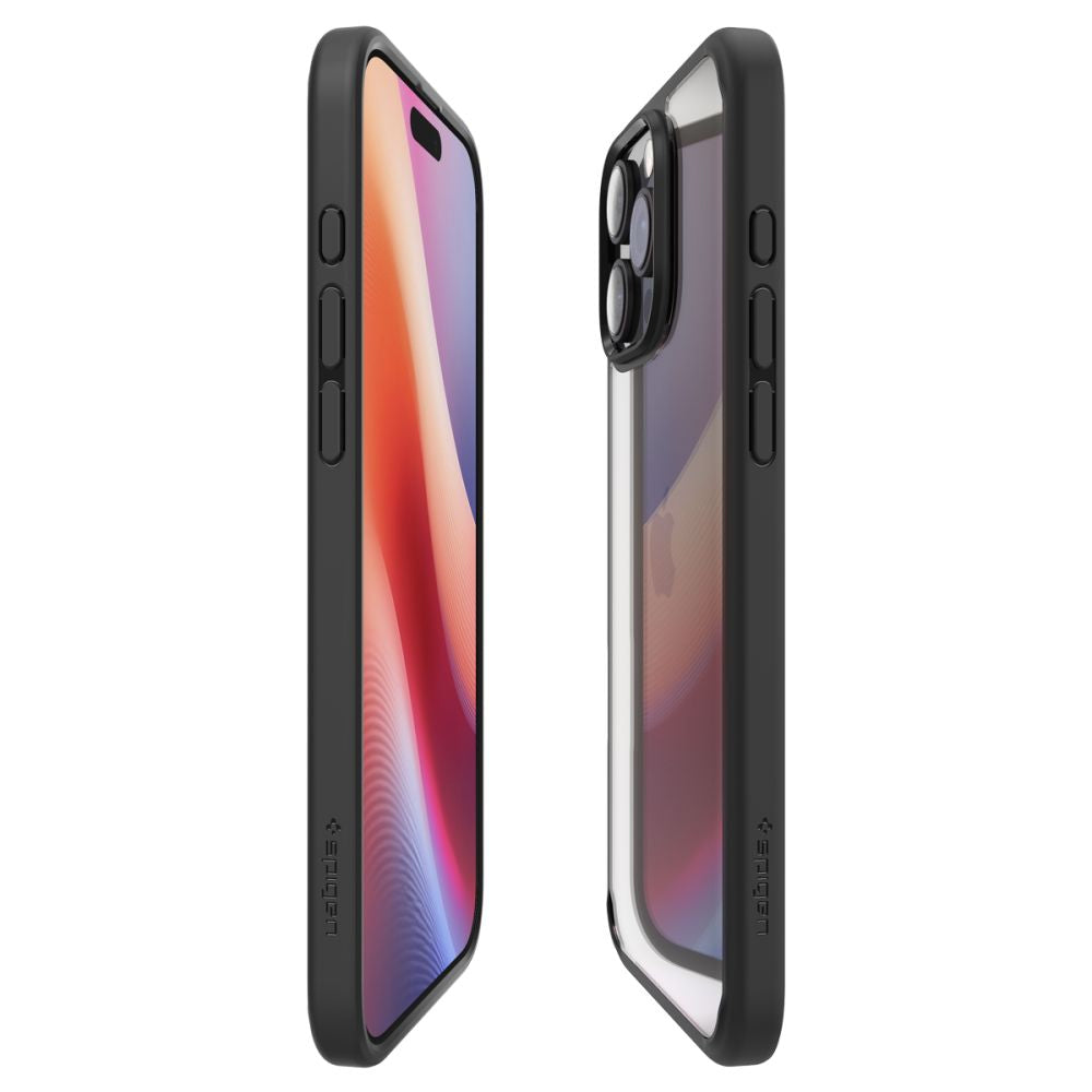 Deksel for Apple iPhone 16 Pro, Spigen, Ultra Hybrid, Matt Svart