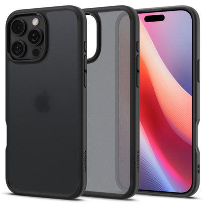 Deksel for Apple iPhone 16 Pro, Spigen, Ultra Hybrid, Satinert svart ACS08124