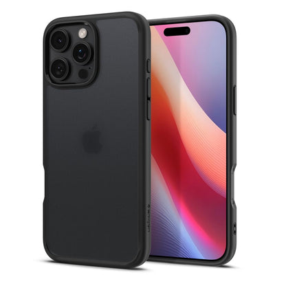 Deksel for Apple iPhone 16 Pro, Spigen, Ultra Hybrid, Satinert svart ACS08124