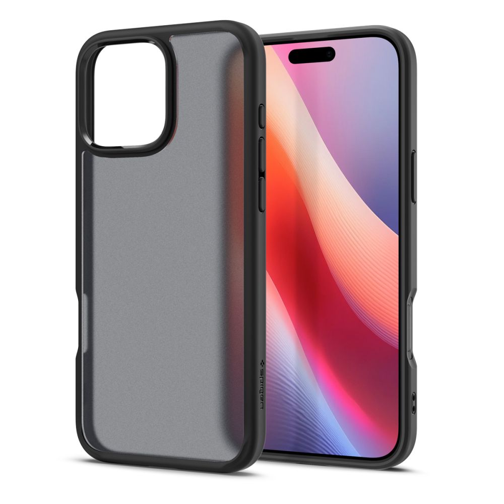 Deksel for Apple iPhone 16 Pro, Spigen, Ultra Hybrid, Satinert svart ACS08124