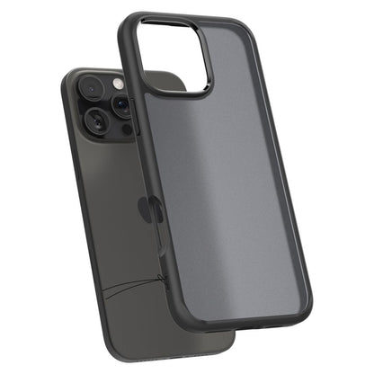 Deksel for Apple iPhone 16 Pro, Spigen, Ultra Hybrid, Satinert svart ACS08124