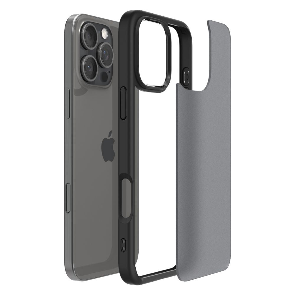 Deksel for Apple iPhone 16 Pro, Spigen, Ultra Hybrid, Satinert svart ACS08124