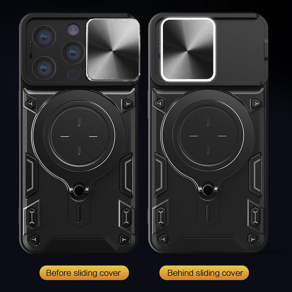 Deksel for Apple iPhone 16 Pro, Techsuit, CamGuard Pro, Svart