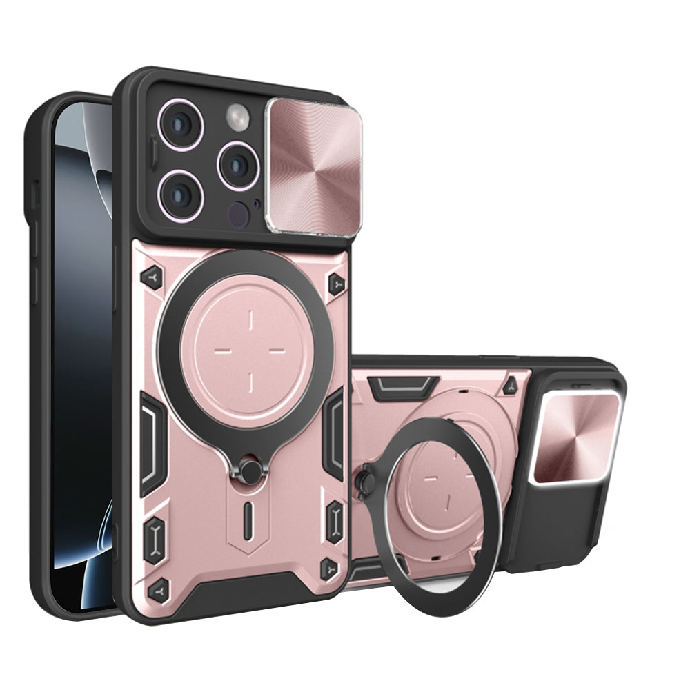 Deksel for Apple iPhone 16 Pro, Techsuit, CamGuard Pro, Rosa Gull