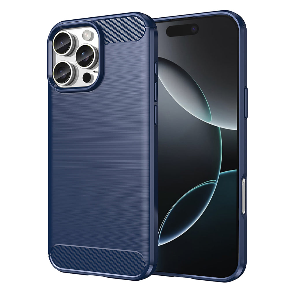Deksel for Apple iPhone 16 Pro, Techsuit, Karbon, Blå
