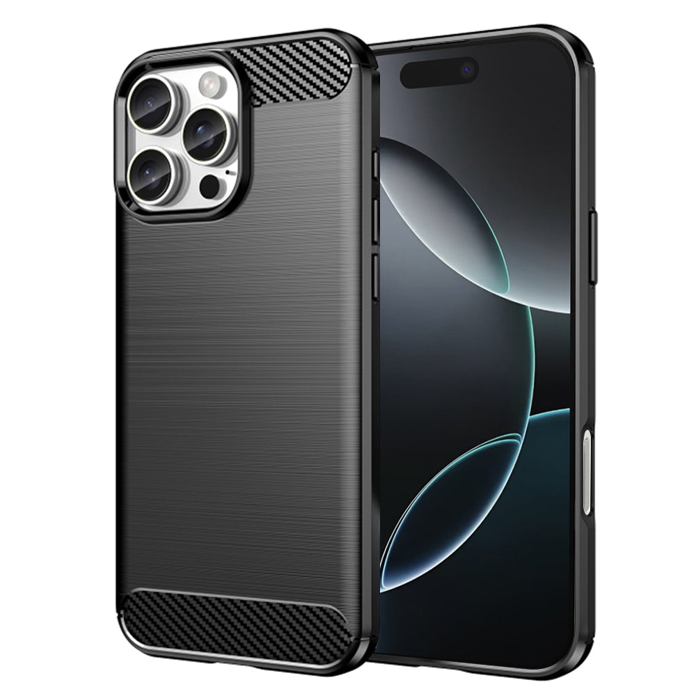Deksel for Apple iPhone 16 Pro, Techsuit, Karbon, Svart