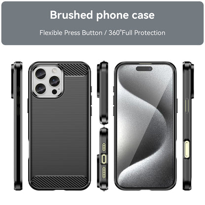 Deksel for Apple iPhone 16 Pro, Techsuit, Karbon, Svart