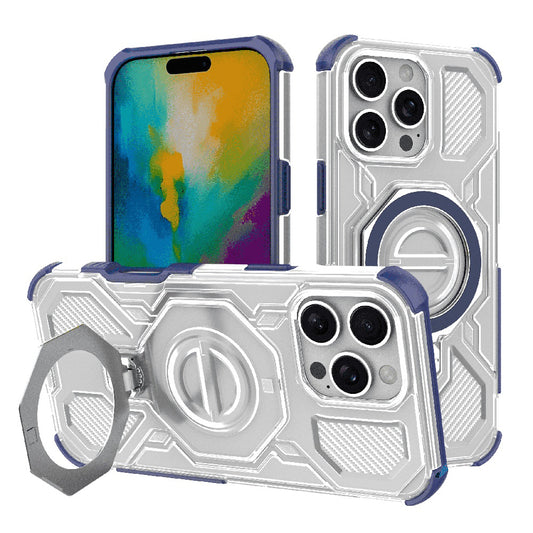 Deksel for Apple iPhone 16 Pro, Techsuit, Carbon Shield Pro, Blå