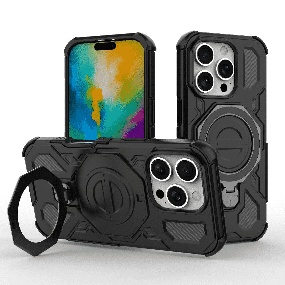 Deksel for Apple iPhone 16 Pro, Techsuit, Carbon Shield Pro, Svart