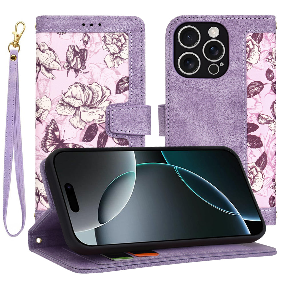 Deksel for Apple iPhone 16 Pro, Techsuit, FlipCraft, Lilla