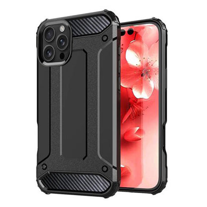 Deksel for Apple iPhone 16 Pro, Techsuit, Hybrid Armor, Svart