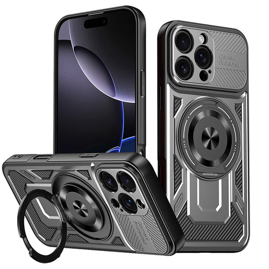 Deksel for Apple iPhone 16 Pro, Techsuit, RuggedCam, Grå