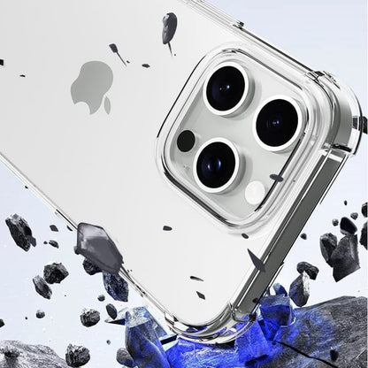 Deksel for Apple iPhone 16 Pro, Techsuit, Støtsikker Klar (Stor Linsehull), Transparent
