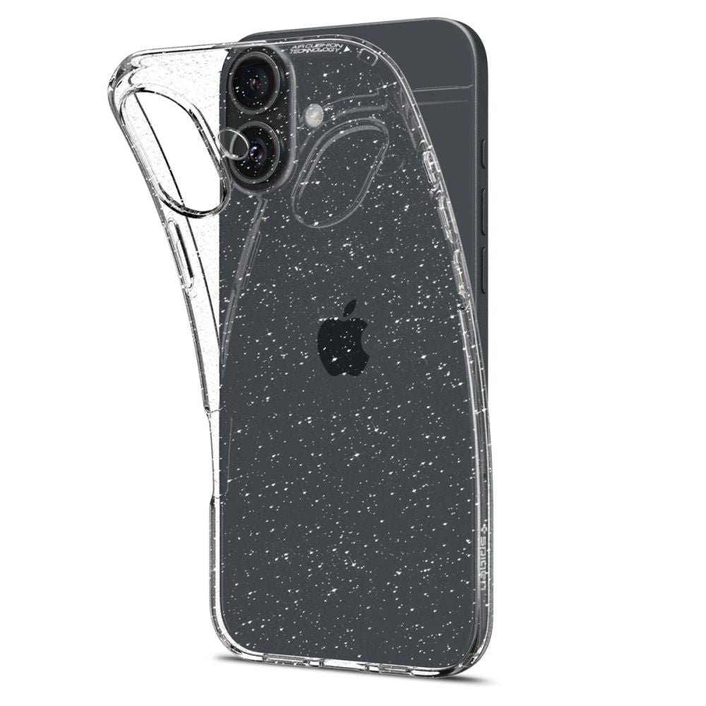 Deksel til Apple iPhone 16, Spigen, Liquid Crystal Glitter, Transparent ACS08192
