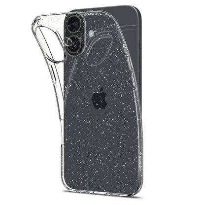 Deksel til Apple iPhone 16, Spigen, Liquid Crystal Glitter, Transparent ACS08192