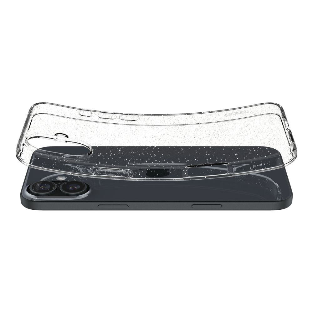 Deksel til Apple iPhone 16, Spigen, Liquid Crystal Glitter, Transparent ACS08192