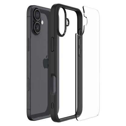 Deksel for Apple iPhone 16, Spigen, Ultra Hybrid, Matt Svart ACS08201