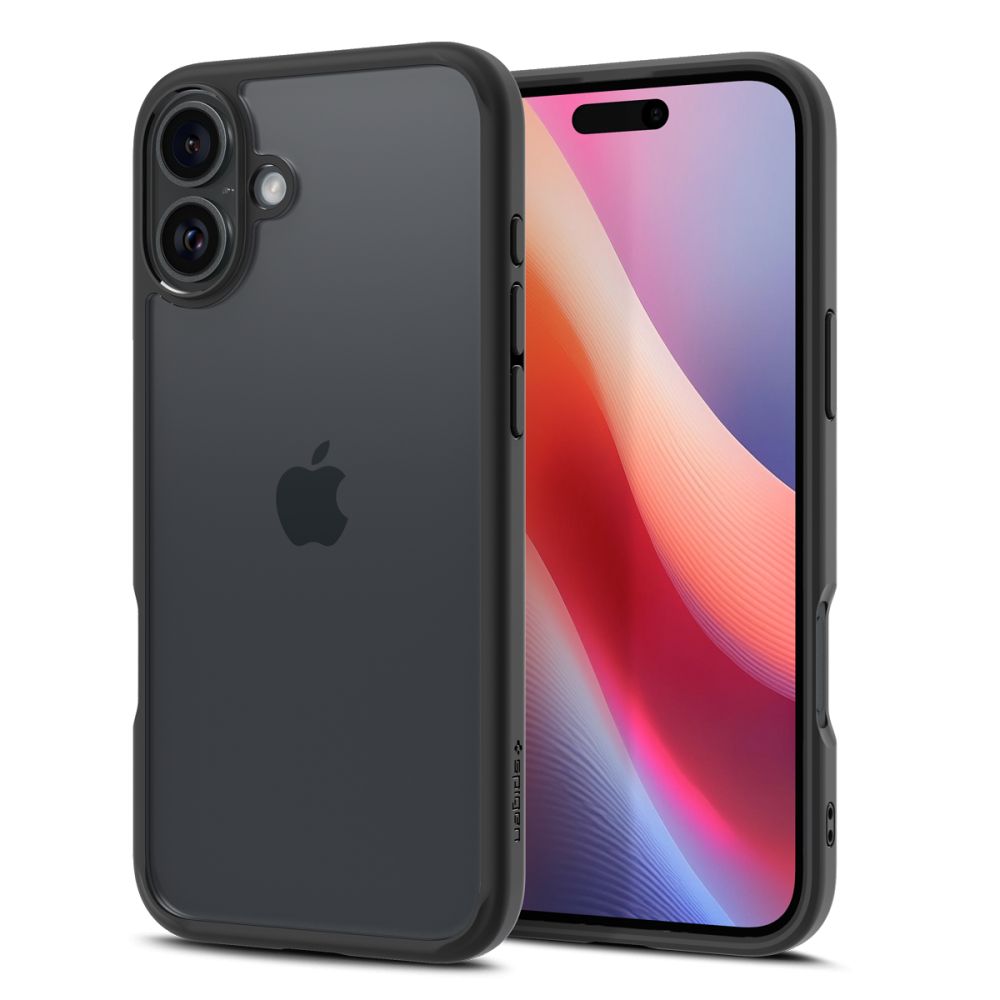 Deksel for Apple iPhone 16, Spigen, Ultra Hybrid, Matt Svart ACS08201