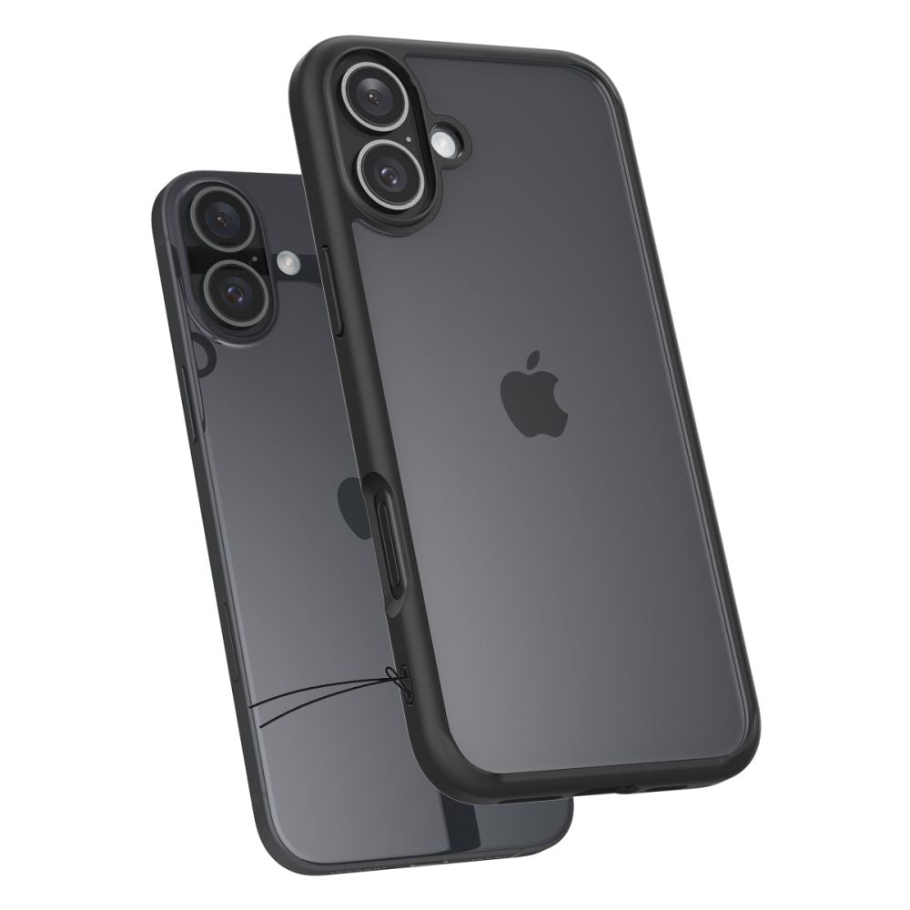 Deksel for Apple iPhone 16, Spigen, Ultra Hybrid, Matt Svart ACS08201