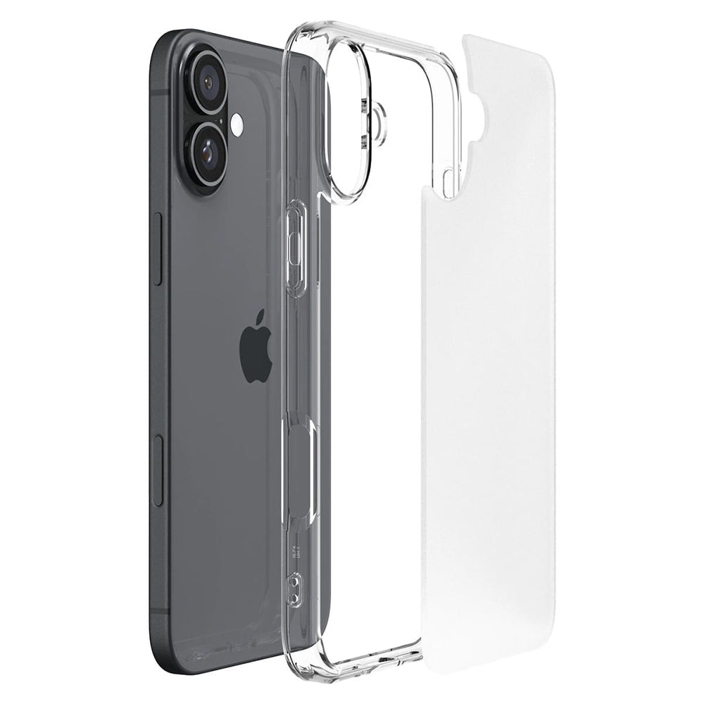 Deksel for Apple iPhone 16, Spigen, Ultra Hybrid, Satinert Transparent