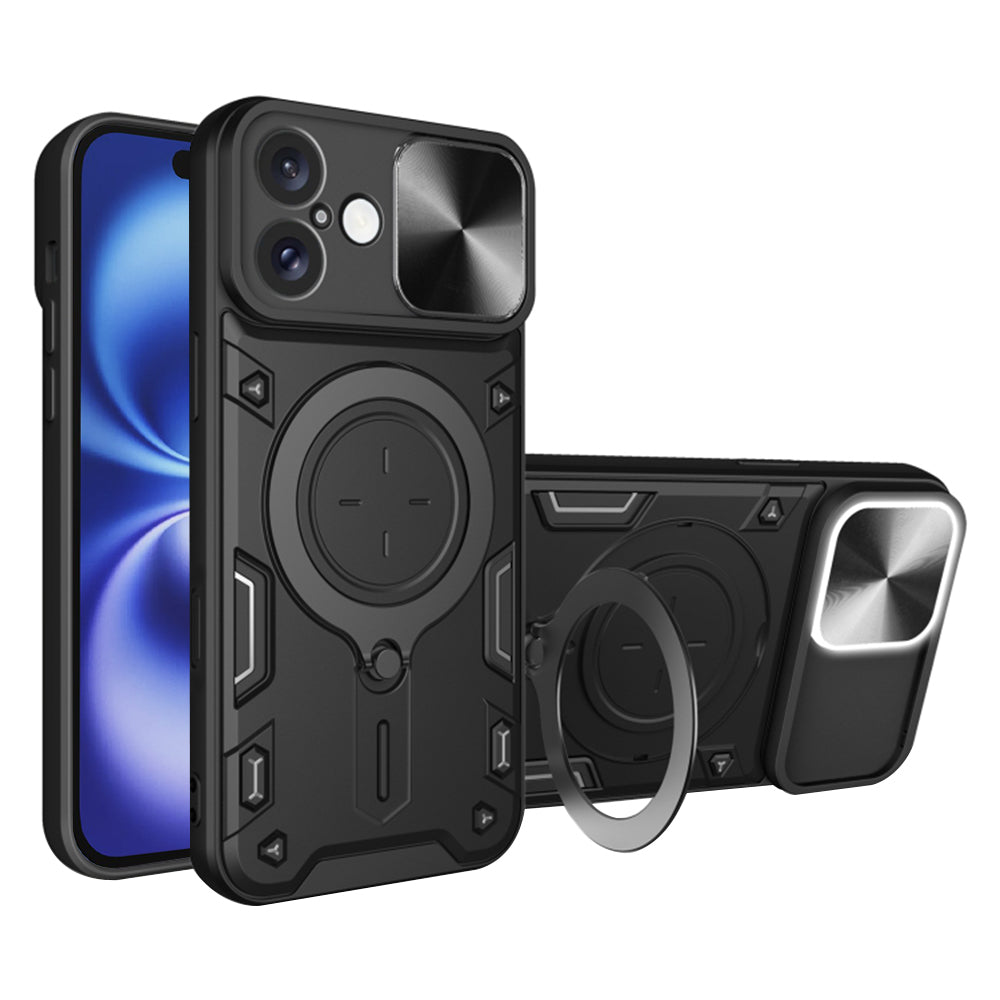 Deksel for Apple iPhone 16, Techsuit, CamGuard Pro, Svart