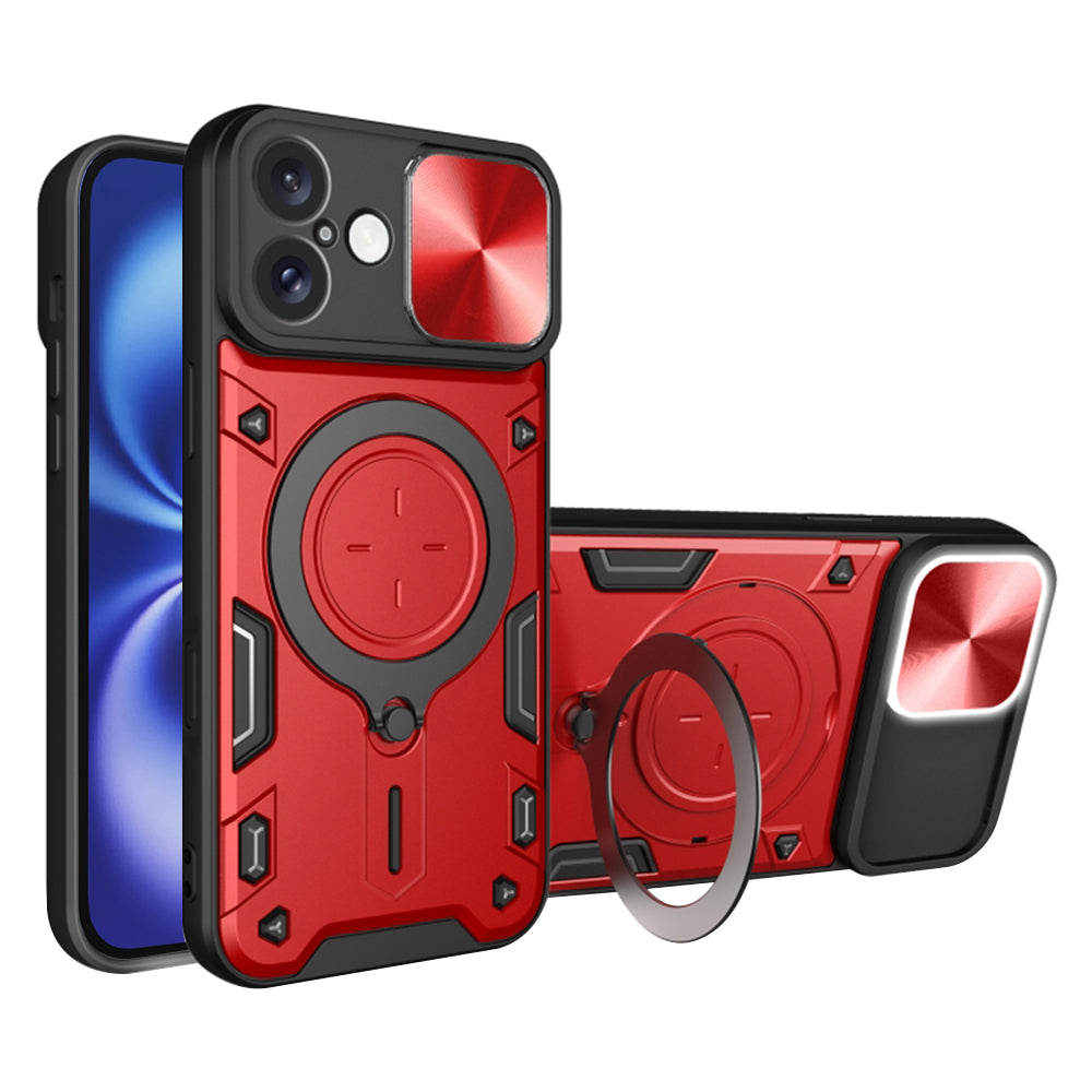 Deksel for Apple iPhone 16, Techsuit, CamGuard Pro, Rød
