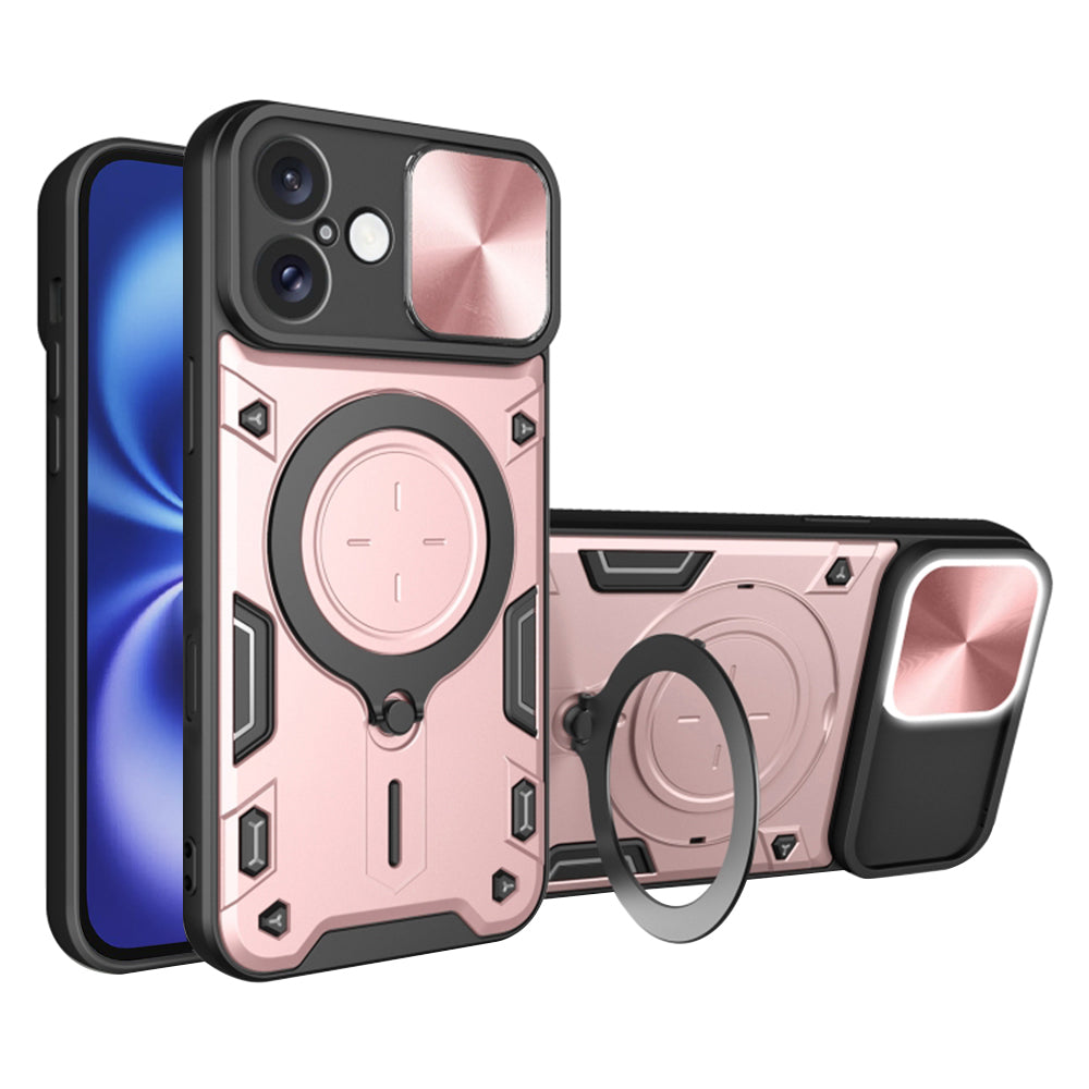 Deksel for Apple iPhone 16, Techsuit, CamGuard Pro, Rosa Gull