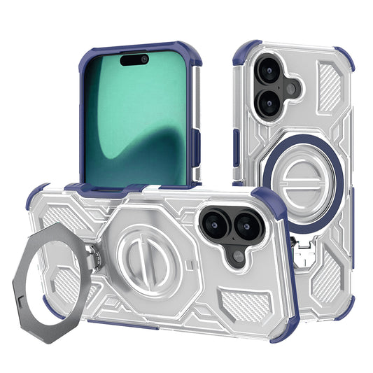 Deksel for Apple iPhone 16, Techsuit, Carbon Shield Pro, Blå